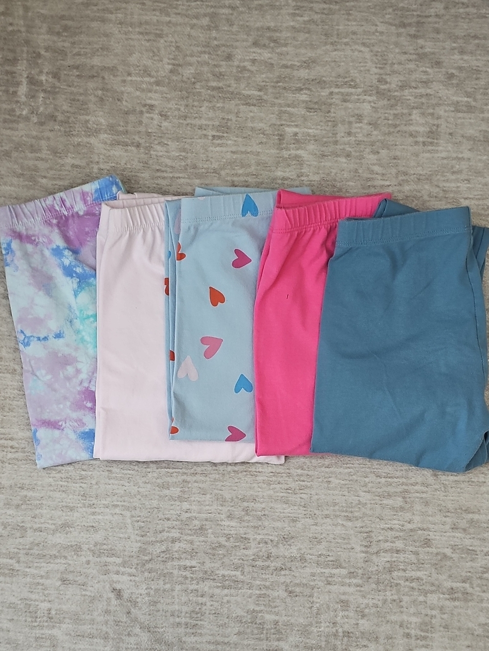 Cat & Jack Girls' Multicolor Leggings Bundle - Pink, Blue, Purple